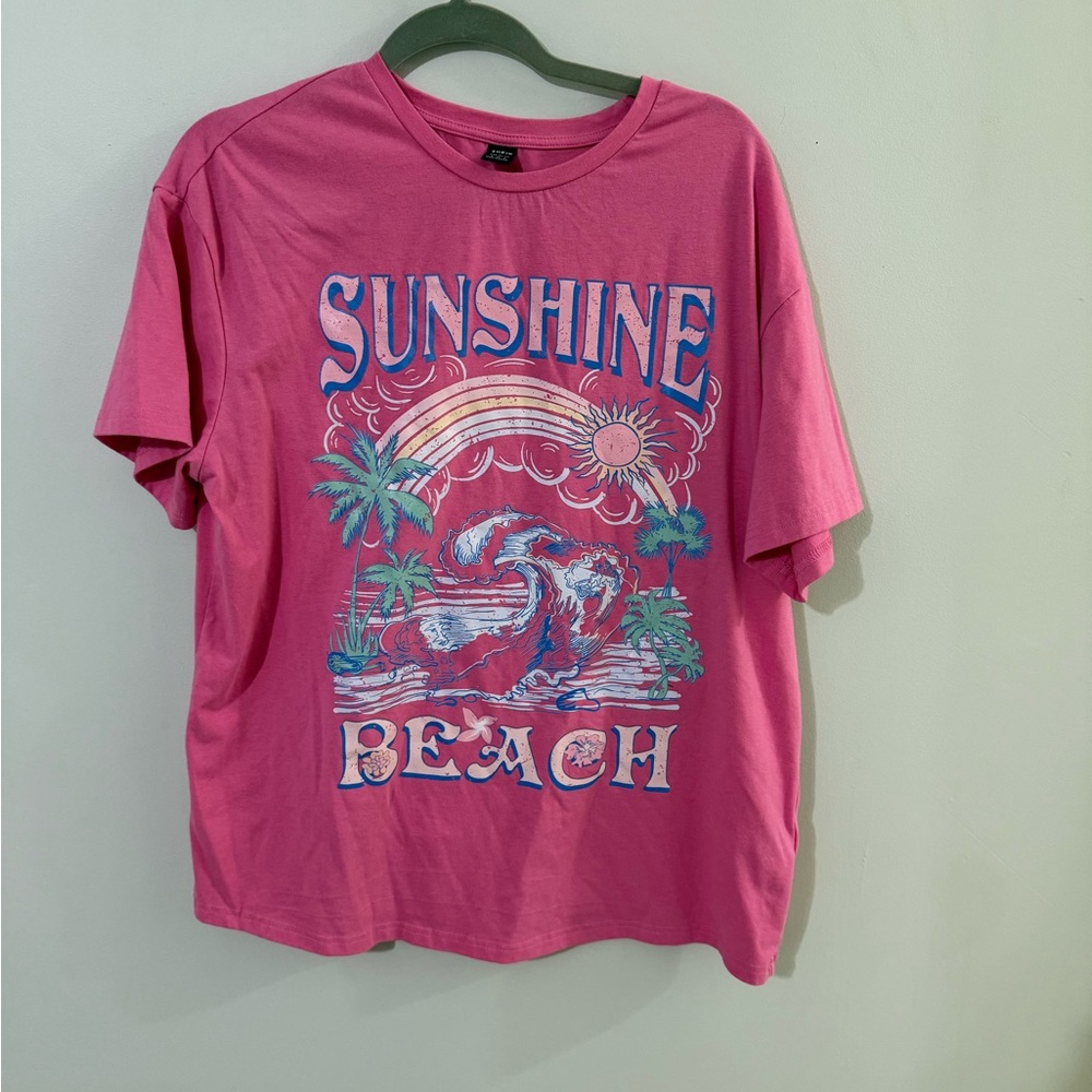 SHEIN - Sunshine Beach Graphic‎ Tee Size S
